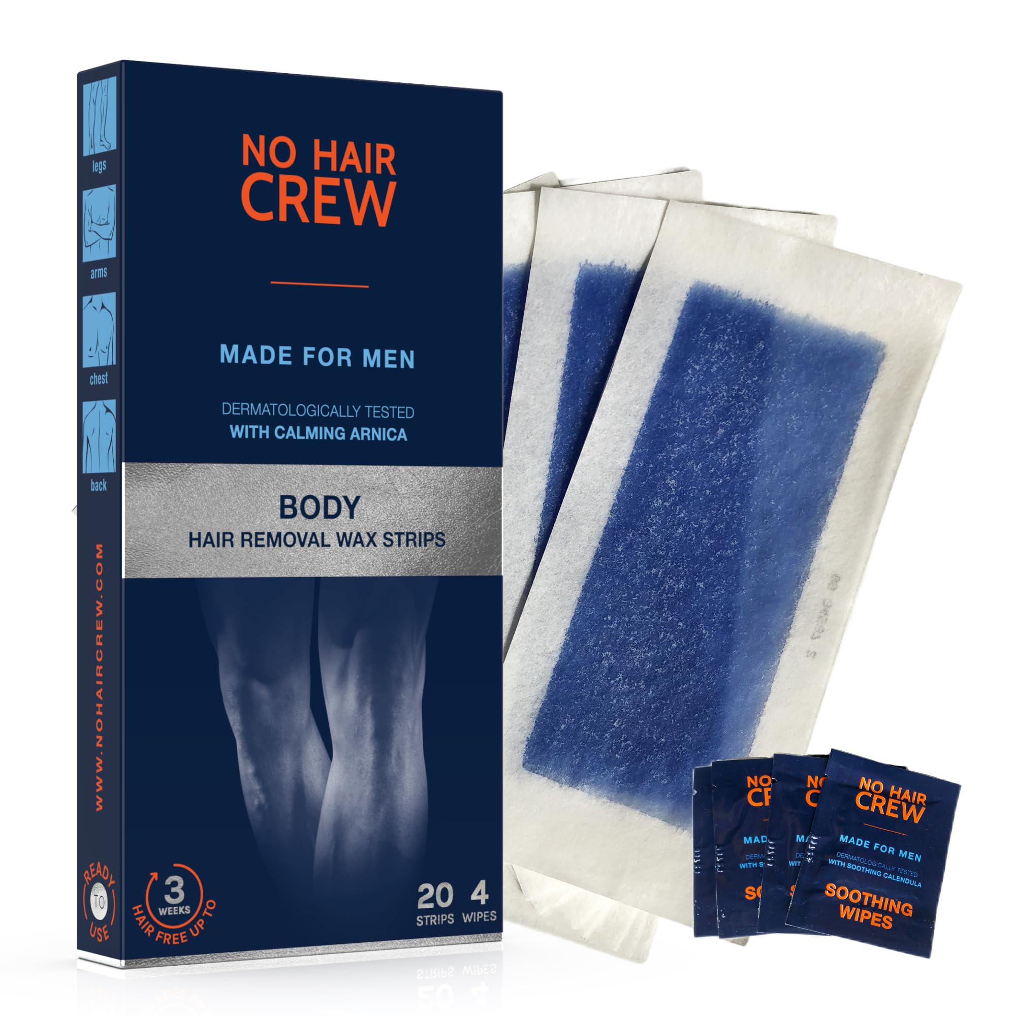 Amazon.com: NO HAIR CREW Body Wax Strips – High Performance Wax